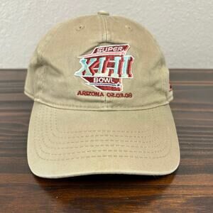 Rare Tan NFL Films Crew Super Bowl XLII One Size Arizona 02.03.08 Strapback Cap